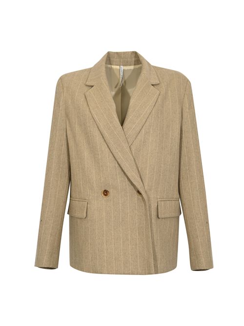 Giacca in misto cashmere gessato Liviana Conti | F5WL40GES-T